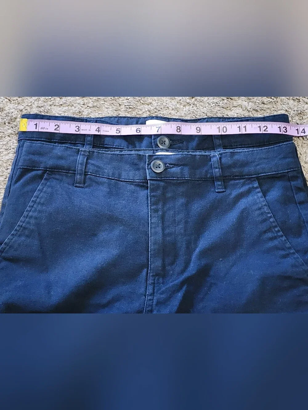 Boys Old Navy Size 12 (L) Adjustable Navy Uniform Shorts (x2), Signs Of Fading